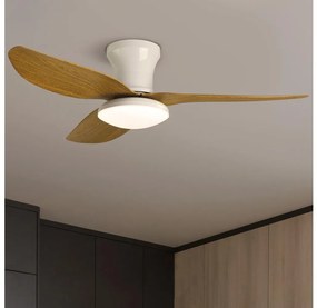 Ventilator LED dimabil de tavan Brilagi LED/30W/230V 3000-6500K alb/maro + telecomandă