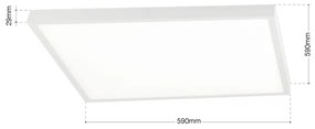 Orion - Plafonieră LED dimabilă DISC LED/46W/230V 2700/3000/4000K 59x59 cm alb