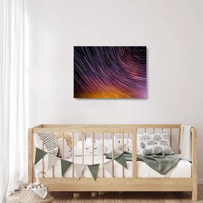Tablou pe sticlă cu stele șterse pe cer (70x50 cm)