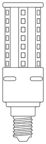 Bec LED E14, cu lumină caldă cu intensitate reglabilă 11 W Light Engine – tala