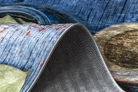 ANDRE 33550 covor lavabil condimente bucatarie, anti-alunecare - albastru / verde