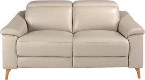 Canapea 2 locuri eleganta, design LUX cu functia relax Cowhide taupe grey