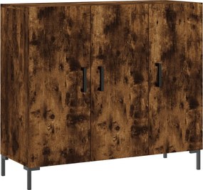 vidaXL Dulap, stejar fumuriu, 90x34x80 cm, lemn compozit