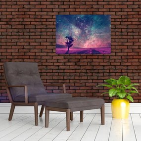 Tablou pe sticlă - Cer de noapte din alta dimensie (70x50 cm)