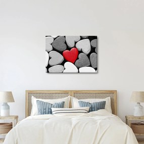 Tablou cu inimioare din lemn (70x50 cm)