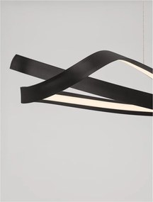 Lustra suspendata LED CCT OLIA aluminiu negru