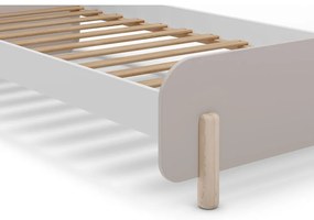 Pat pentru copii crem din lemn de pin 90x190 cm Nora – Marckeric