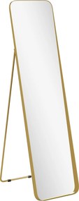 HOMCOM Oglindă Rotundă Auriu 40x160cm | Aosom Romania