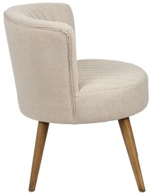 Scaun dining, gri, din lemn de cauciuc si textil, Demeure