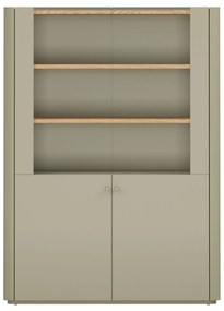 Vitrină cu două uși Elivo 100 cm - eucalipt / stejar baltic dune