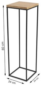 Suport flori BASICLOFT 80x24 negru/maro