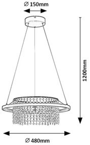 Lustra LED suspendata design elegant Maribell