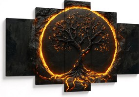 Tablou – Arborele vieții în lavă II. (150x105 cm)