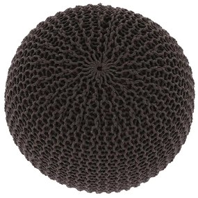 Pouf tricotat bumbac Culoare Maro, TAMAN TYP 2