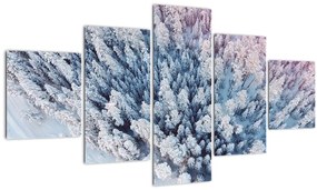 Tablou cu  copaci înzăpeziți (125x70 cm), în 40 de alte dimensiuni noi