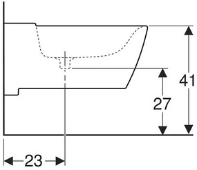 Bideu suspendat, Geberit, Xeno2, alb