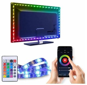 Solight WM58 - Bandă LED RGB TV 0,5m/6W/5V Wi-Fi Tuya + DO
