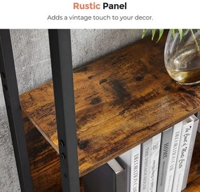 Bibliotecă NAVARO maro/negru