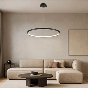 Lustra LED suspendata din metal negru Beliza