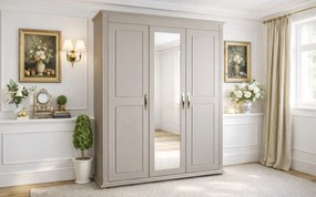 Dulap lemn masiv Carlo 3 Uși, 172.1 × 61.1 × 210 cm - Fara oglinda