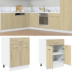 vidaXL Dulap inferior cu sertar “Lyon”, stejar Sonoma, 60x46x81,5 cm