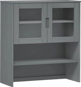 vidaXL Rafturi superioare dulap înalt, gri, 90x35x100 cm, lemn de pin