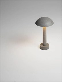 Stalp LED din ciment negru pentru exterior IP65 Tura H-35cm