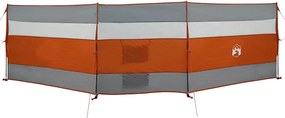 vidaXL Paravan de camping, gri/portocaliu, 508x130 cm, impermeabil