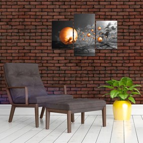 Tabloul bilelor portocalii abstarcte (90x60 cm)