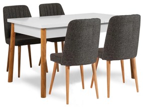 Set masă scaune Senteago (pentru  persoane) (Pin atlantic + alb + antracit). 1106425