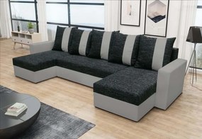 Expedo Colțar extensibil GRASSA U, 303x140, Kornet 10/Dolaro 4 gri