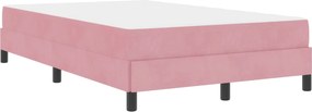 vidaXL Pat cu arcuri cu saltea Roz 120 x 190 cm țesătură