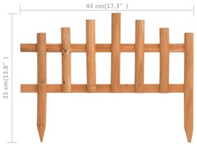 Borduri de gazon, 10 buc., 4,4 m, lemn de brad 10, Maro