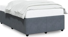 vidaXL Cadru de pat fără saltea, gri închis, 120x200 cm, catifea