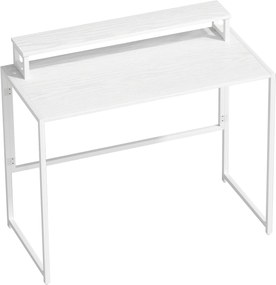 HOMCOM Birou pliabil Masă pentru calculator cu suport pentru monitor pentru cameră de lucru 100 x 48 x 87,5 cm | Aosom Romania