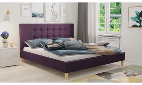 Pat matrimonial 140 cm Marona (violet) (cu somieră). 1104174