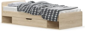 Pat de o persoană 90 cm Terrell (Stejar sonoma) (fără saltea și somieră). 1053299