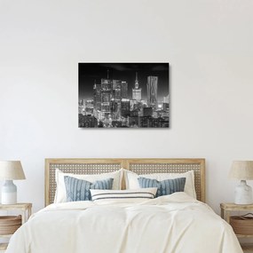 Tablou pe sticlă - Alb și negru New York (70x50 cm)