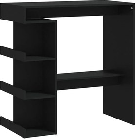 vidaXL Masă bar cu raft de depozitare, negru, 100x50x101,5 cm, PAL
