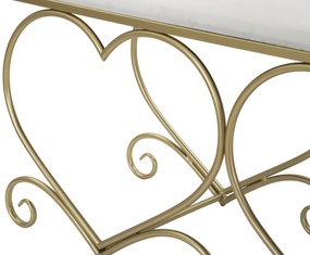 Mauro Ferretti Bancă Heart Crem, Dimensiuni: 105X37,5X51,5 cm. | Aosom Romania