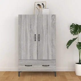 817475 vidaXL Dulap înalt, gri sonoma, 70x31x115 cm, lemn compozit