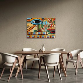 Tablou pe sticlă - Pictură egipteană (70x50 cm)
