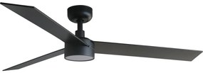 Ventilator LED dimabil FARO 34298WT-1TW RUDDER L LED/18W/230V negru d. 132 cm WT + telecomandă