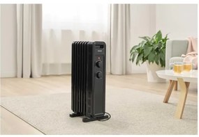 Sencor - Radiator electric cu ulei, 7 aripioare, 600/900/1500W/230V, negru