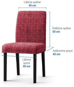 Huse bielastice VITTORIA bordo scaun cu spatar 2 buc (45 x 45 x 50 cm)
