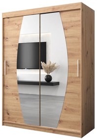 Dulap de haine 150 cm Eclipse (Stejar artisan + Stejar artisan). 1063409