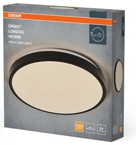 Osram - Plafonieră LED ORBIS LONDON, 36W/230V, Ø 48 cm, negru