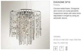 Lustra cu cristale modern diametru 51cm EVASIONE SP10 044767