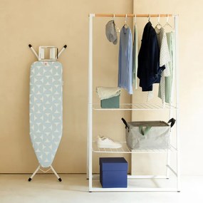 Masa de calcat Brabantia B 1005617, 124x38 cm, 7 pozitii de reglare, Suport fier de calcat, Albastru deschis