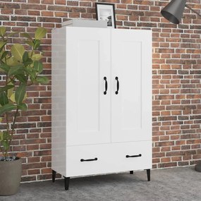 vidaXL Dulap înalt, alb extralucios, 70x31x115 cm, lemn prelucrat